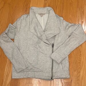 Banana Republic Heather Gray Knit Zip Jacket size S/P